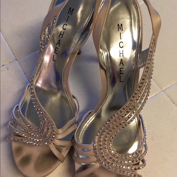 michael Shoes - Silver Bling Heels